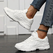 Nova | Chunky Sneakers Dames met Kleurblok - Lichtgewicht, Trendy en Comfortabel - Beige / Zwart / Wit