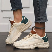 Nova | Chunky Sneakers Dames met Kleurblok - Lichtgewicht, Trendy en Comfortabel - Beige / Zwart / Wit