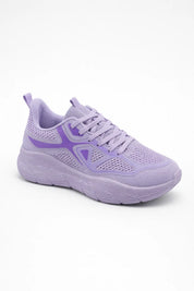 Dames Sneakers Lichtgewicht Ademend Mesh Dempende Zool - Paars / Wit / Beige - Maelen