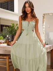 Adeline™ Mouwloze Maxi Jurk | Luchtige Zomerjurk met Vleiende Pasvorm en Verstelbare Bandjes