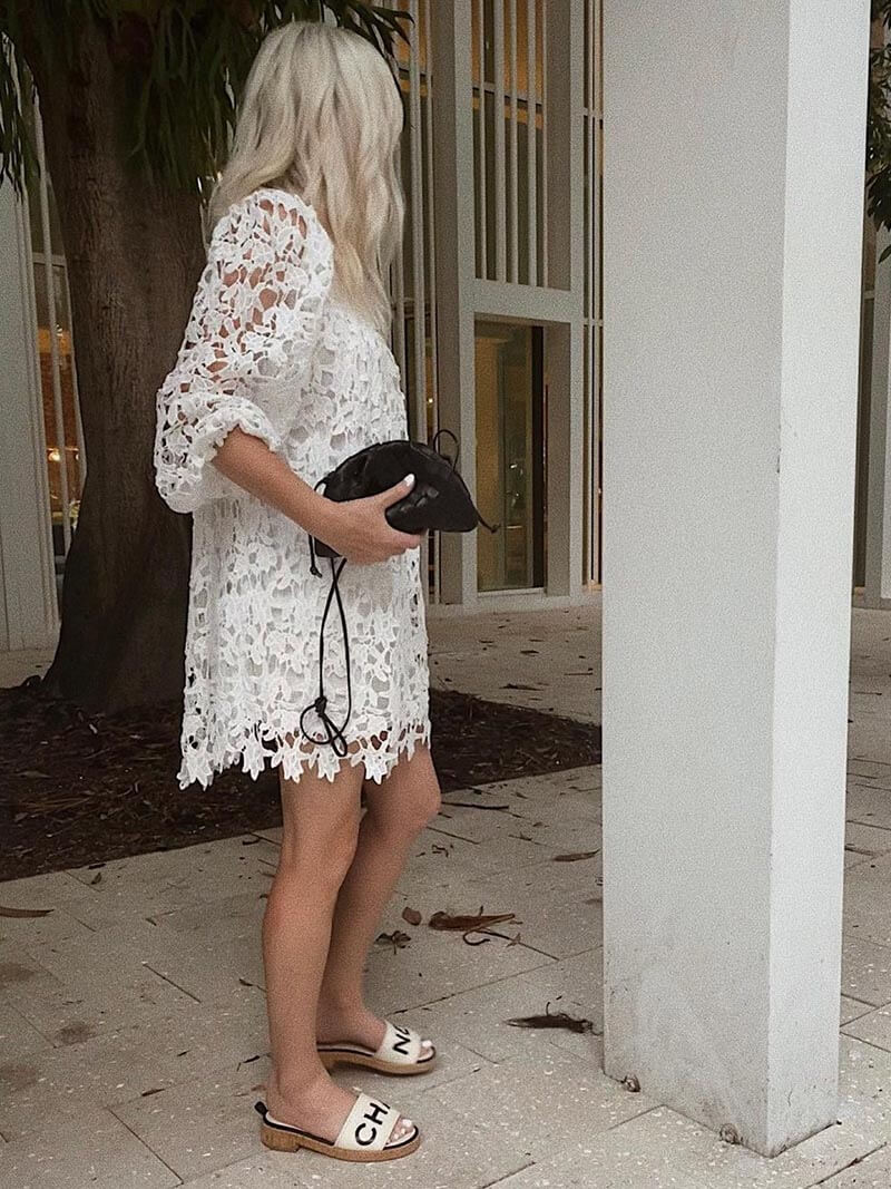 Alessia Pouch Bag – Gevlochten Design met Trekkoordsluiting voor Avonden en Events