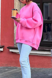 Fiorella Oversized Sweater Dames – Zachte Trui van Biologisch Katoen met Ronde Hals