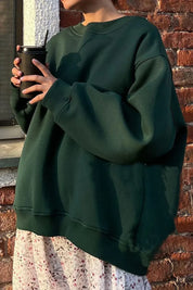 Fiorella Oversized Sweater Dames – Zachte Trui van Biologisch Katoen met Ronde Hals