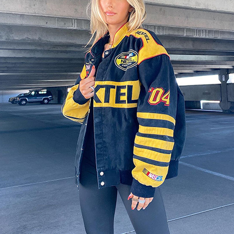 Giulietta Martel dames jas – elegante voorjaarsjas met print en moderne bat-snit