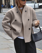 Giovanna Oversized Button-Down Jas Dames – Stijlvolle Wintertjas met Tijdloos Design