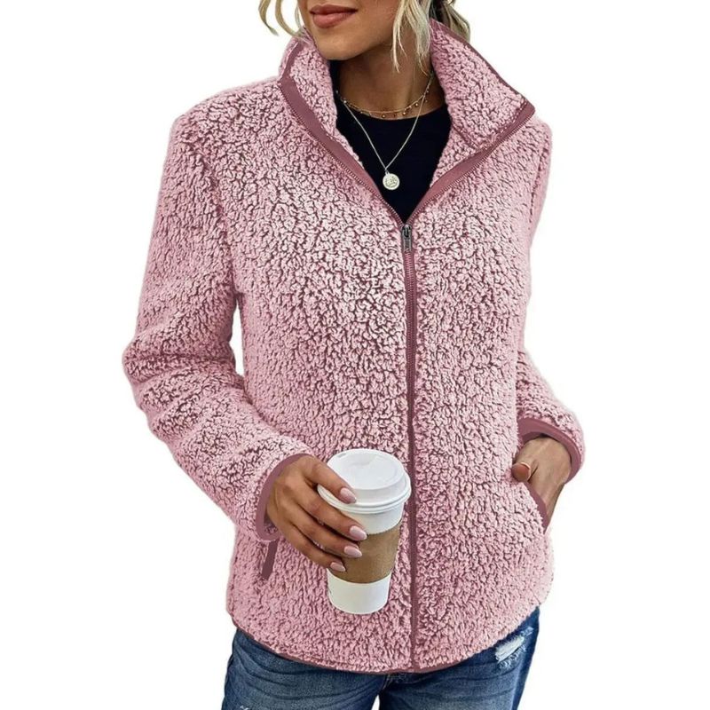 Clara Montelli | Luxe Fleece Jacket Dames – Warme & Stijlvolle Jas voor Herfst en Winter