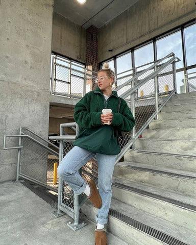 Isabella Conti | Luxe Suède Pantoffels met Schapenwol Voering