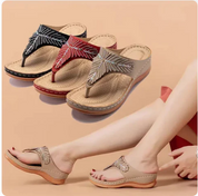 Orthopedische Teenslippers Dames met Glittersteentjes en Dempend Voetbed - Carla Moretti