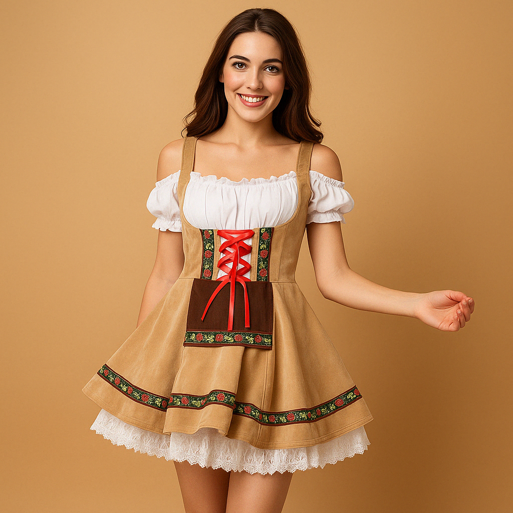 Annelies Dirndl Jurk | Traditionele Oktoberfest-jurk met Flatterende Pasvorm in Diverse Kleuren