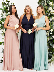 Alessia Jurk | Meerdelige Bruidsmeisjesjurk van Zachte Stretchstof in Maxi-Lengte