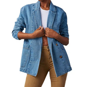 Abegonda Blazer | Denim Blazer met Klassieke Snit en Moderne Casual Elegantie
