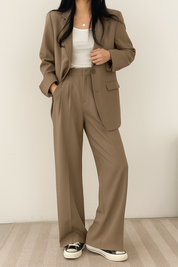Broekpak Dames Blazer Set | Tweedelig Damespak Elegant &amp; Casual – Maison Sevra