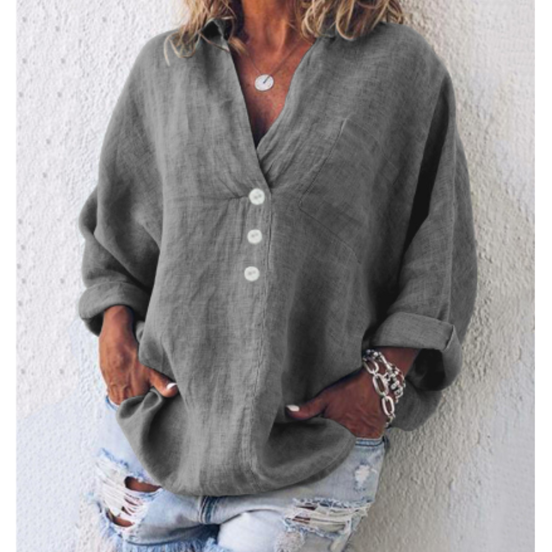 Siena Blouse | Ibiza-Stijl Damesblouse met Bohemien Flair en Luchtige Pasvorm