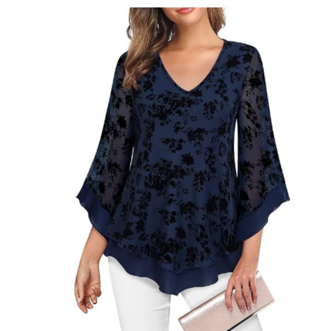 Chiara Top | Dames Eenvoudige Elegante top met Kant details