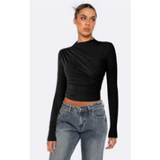 Elisa Top | Comfortabel Dames Topje met Lange Mouwen en Relaxte Pasvorm