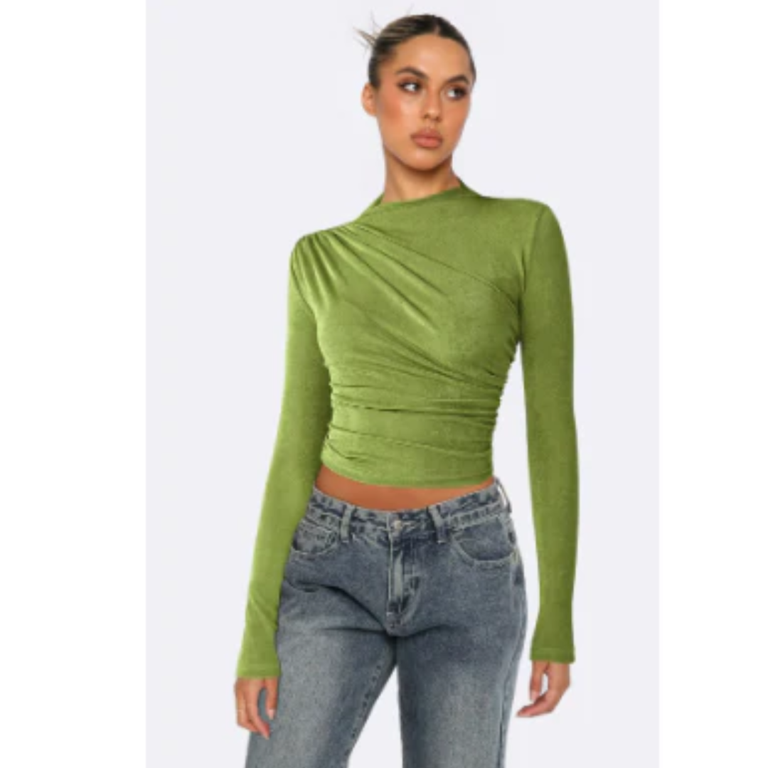 Elisa Top | Comfortabel Dames Topje met Lange Mouwen en Relaxte Pasvorm