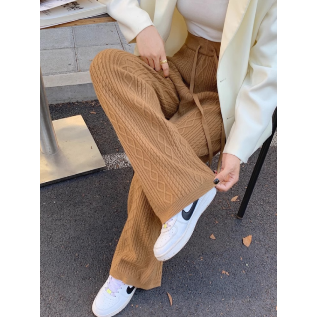 Carina Joggingbroek | Dames Loungewear Broek met Hoge Taille en Rechte Pijpen