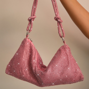 Luxe Pailletten Schoudertas Dames met Ketting - Zilver / Zwart / Roze / Groen / Roze / Blauw