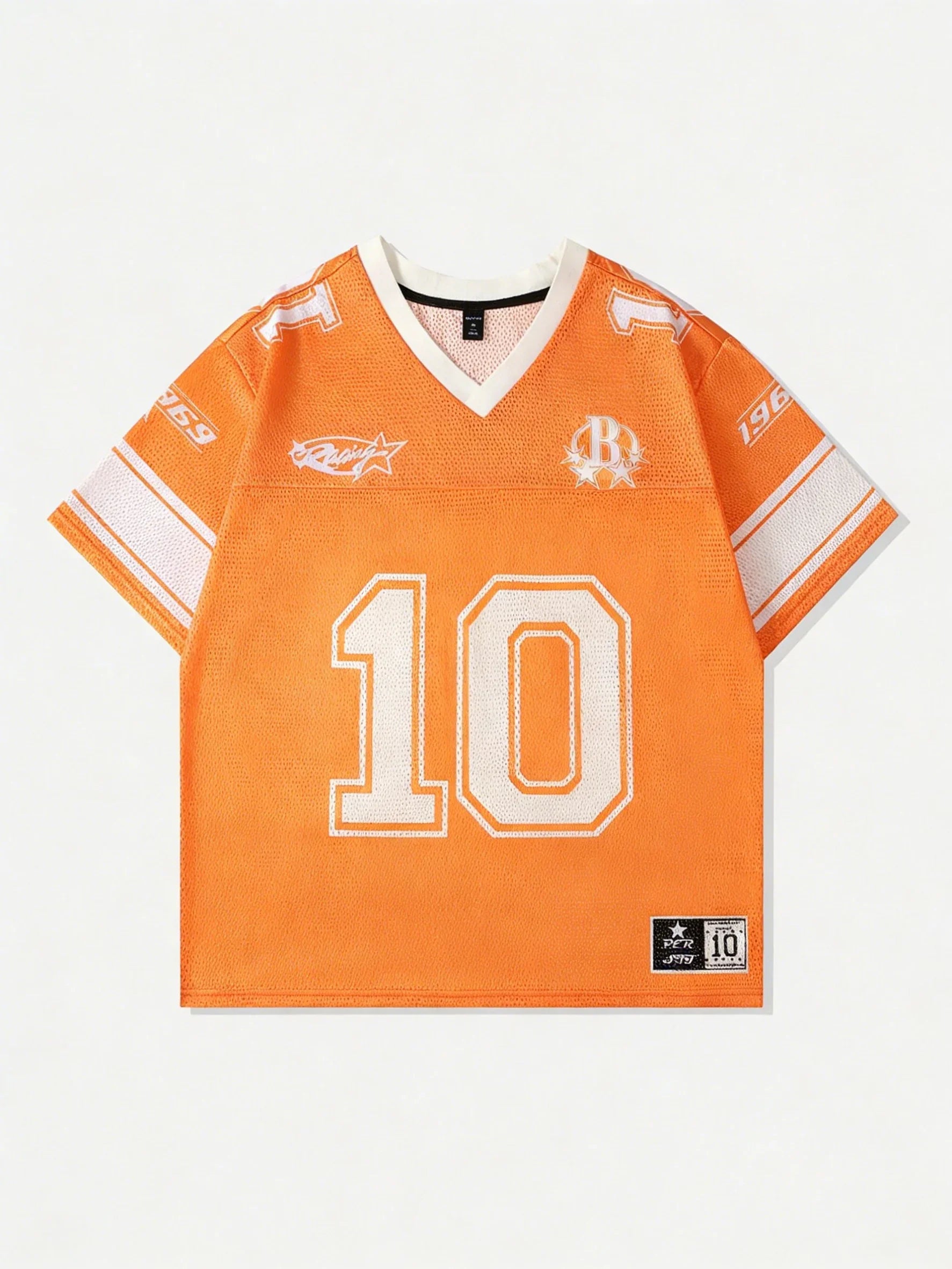 Voetbalshirt Dames Oversized Nummer 10 WK - Oranje / Rood / Groen
