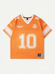 Voetbalshirt Dames Oversized Nummer 10 WK - Oranje / Rood / Groen