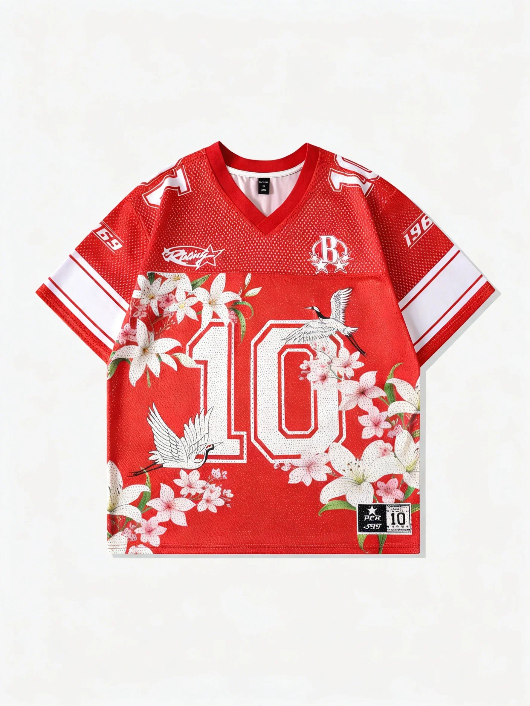 Voetbalshirt Dames Oversized Nummer 10 WK - Oranje / Rood / Groen