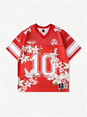 Voetbalshirt Dames Oversized Nummer 10 WK - Oranje / Rood / Groen