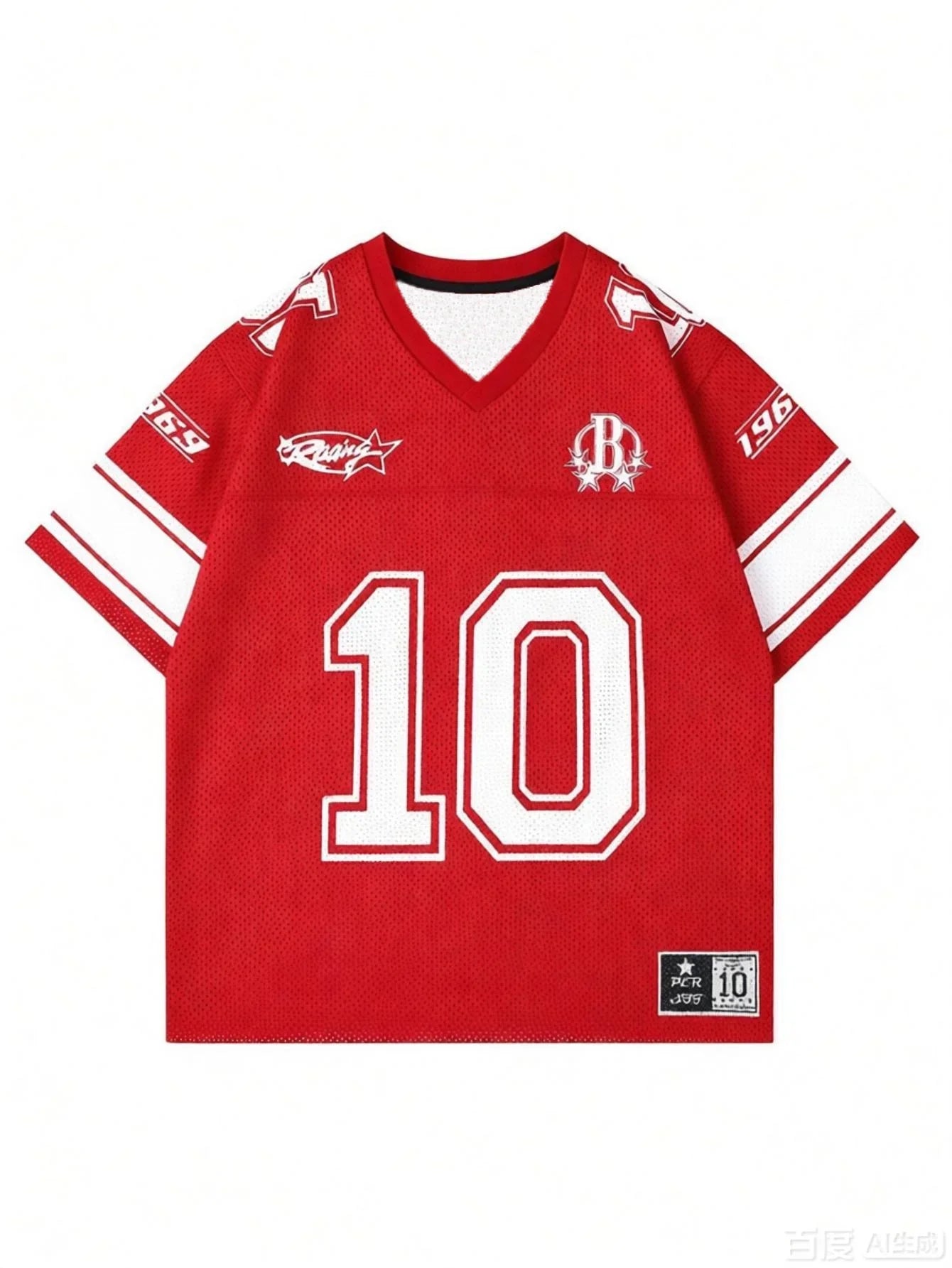 Voetbalshirt Dames Oversized Nummer 10 WK - Oranje / Rood / Groen