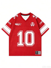 Voetbalshirt Dames Oversized Nummer 10 WK - Oranje / Rood / Groen