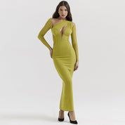 Valentina Rosetti | Luxe Diep V Splitjurk met Holle Details