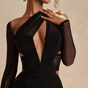 Valentina Rosetti | Luxe Diep V Splitjurk met Holle Details