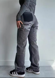 Vintage Ripped Jeans Dames met Uniek Patchwork Detail - Giulia Bellanova