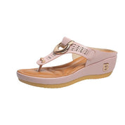 Adelaide Sandalen | Leren Wedge Sandalen met Geheugenschuim en Schokabsorberende Zool