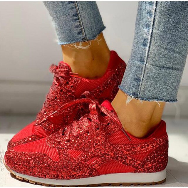 Lily Sneakers | Dames Glitter Sneakers met Comfortabele Pasvorm en Sprankelend Design