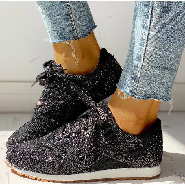 Lily Sneakers | Dames Glitter Sneakers met Comfortabele Pasvorm en Sprankelend Design