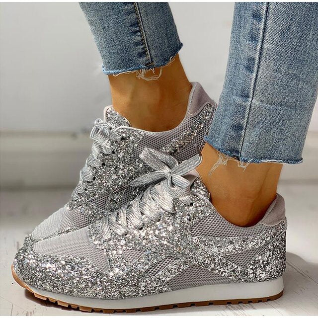Lily Sneakers | Dames Glitter Sneakers met Comfortabele Pasvorm en Sprankelend Design
