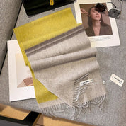 Isabella Luxe wollen sjaal dames – warme dambord wintersjaal van 100% wol