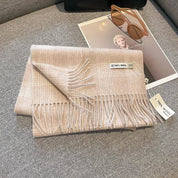 Isabella Luxe wollen sjaal dames – warme dambord wintersjaal van 100% wol