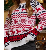 Giulia Warme Foute Kersttrui Dames | Comfortabele kerst sweater met lange mouwen