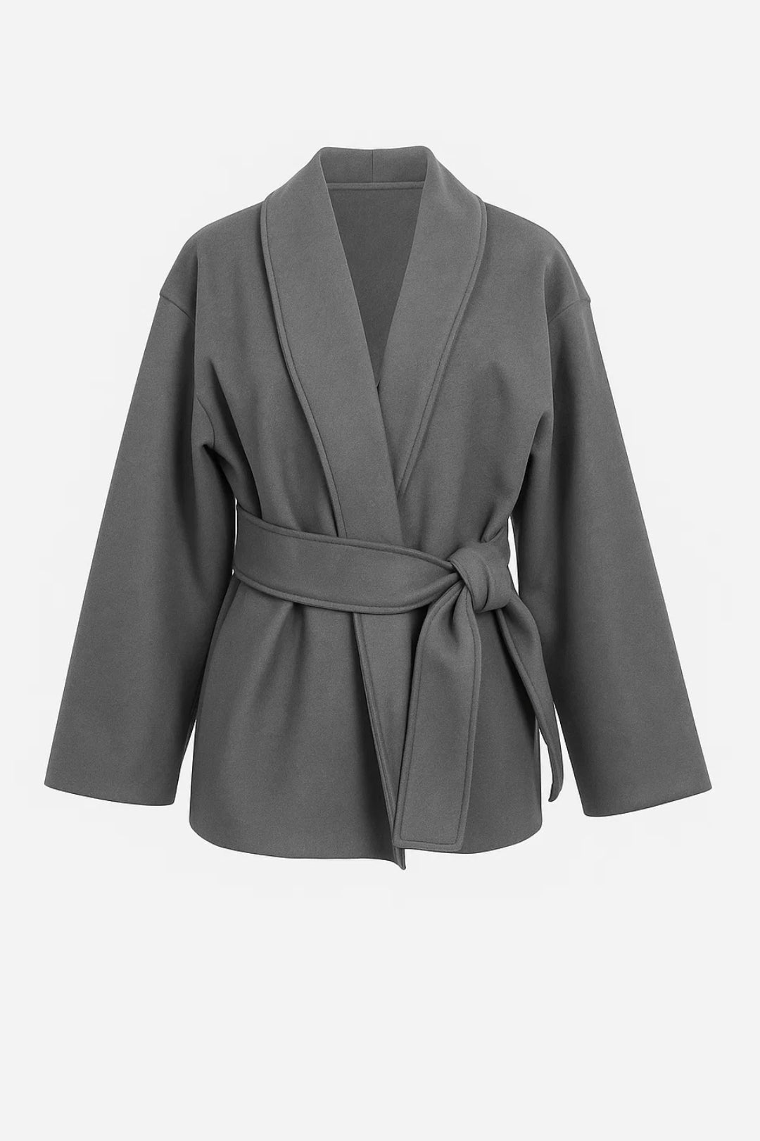 Dames Wikkeljas Oversized Tailleband Zachte Stof - Donkerbruin / Grijs / Zwart - Maelen