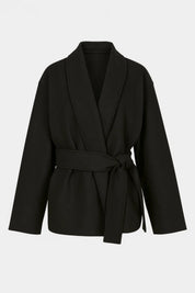 Dames Wikkeljas Oversized Tailleband Zachte Stof - Donkerbruin / Grijs / Zwart - Maelen