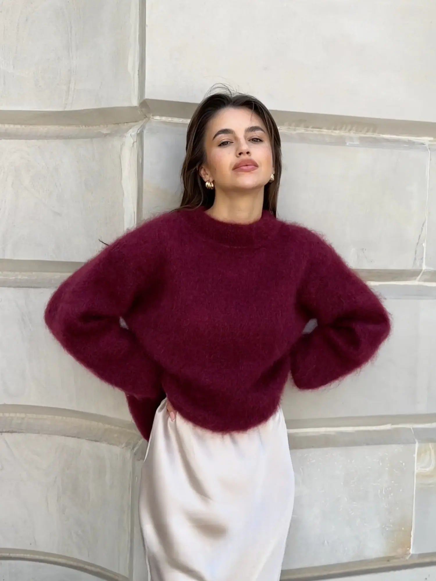 Livia Mohair trui dames – zachte lichte pullover met luxe pasvorm voor elk seizoen