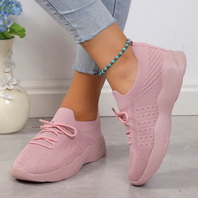 Alina Sneakers | Dames Sneakers met Ademend Mesh en Comfortabele Platformzool
