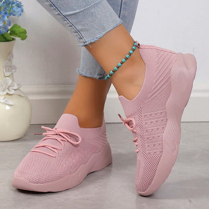 Alina Sneakers | Dames Sneakers met Ademend Mesh en Comfortabele Platformzool