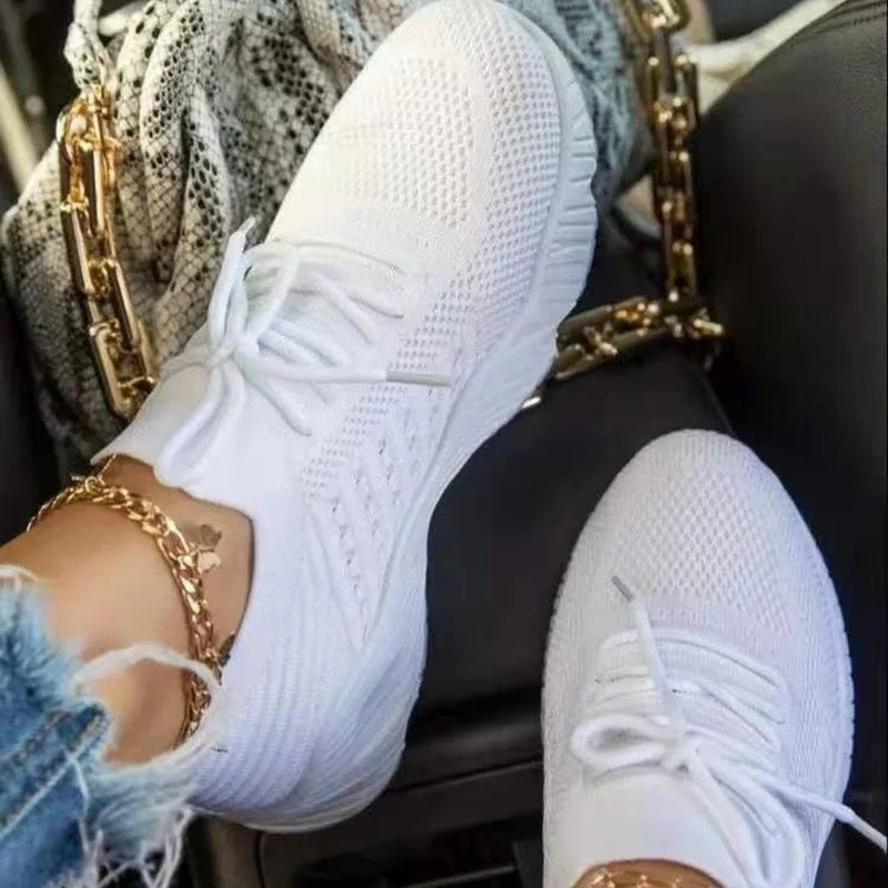 Alina Sneakers | Dames Sneakers met Ademend Mesh en Comfortabele Platformzool