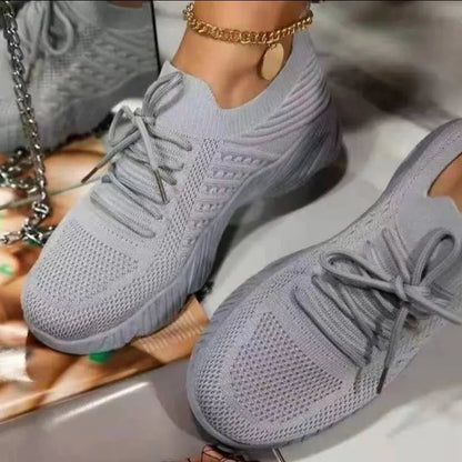 Alina Sneakers | Dames Sneakers met Ademend Mesh en Comfortabele Platformzool
