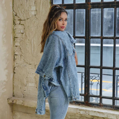 Alessandra Jasje | Casual Vintage Spijkerjasje met Losse Pasvorm en Tijdloze Look