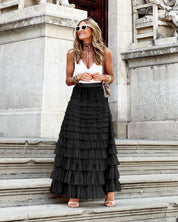 Tule Maxi Rok Dames met Elastische Tailleband - Valentina Beretti