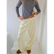 Luna Broek | Damesbroek met Wijde Pijpen en Comfortabele Pasvorm