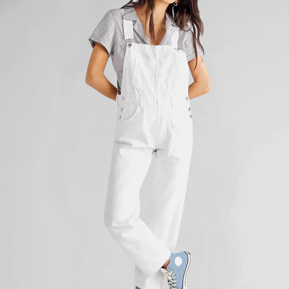 Urban Vibes Denim Jumpsuit | Getailleerde Denim tuinpak van Katoenmix voor Casual Vibes