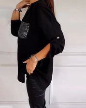 Lucia Top | Casual Top met Knopen, Pailletten en Flatterende Pasvorm